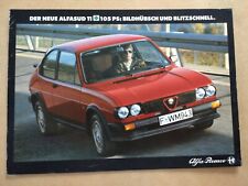 Alfa Romeo Alfasud TI 105 hp brochure 05.1983
