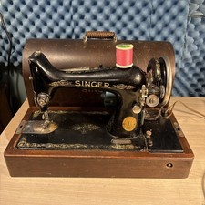 Singer Portable Sewing Machine With Bentwood Case Serial AB667106 Vtg 1927