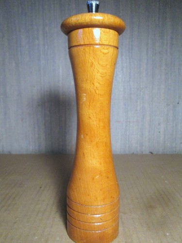 Old pepper mill wood - wood, turned