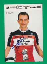 CYCLISME carte cycliste STEFANO GIULIANI équipe CHATEAU D'AX SALOTTI Signée