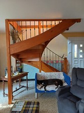 escalier bois balustre metal a