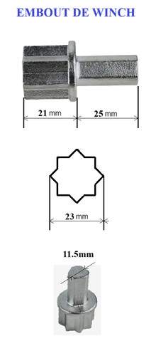 Embout winch bateau - winch,