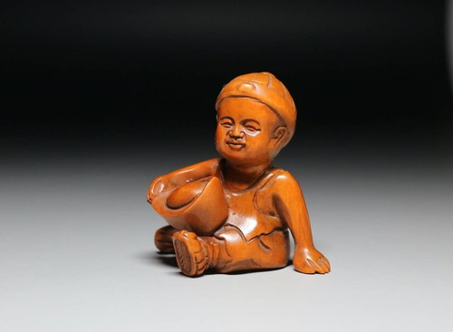 Ancien netsuke japonais argent - netsuke,