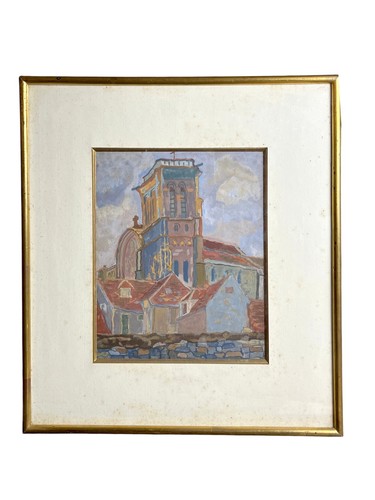 Gouache paysage basilique - basilique, de