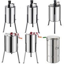 VEVOR Extracteur de Miel Manuel/Électrique Centrifugeuse Acier Inox 2/3/4 Cadres