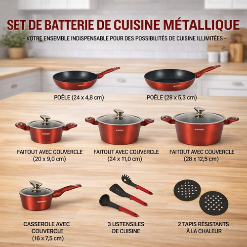 Batterie cuisine granit - batterie,