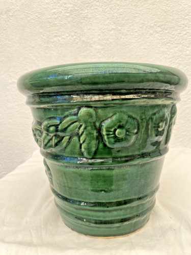 Cache pot vert craquelé - vert,