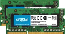Crucial 8GB KIT 2X4GB DDR3 1066MHz PC3 8500 Laptop 204Pin SODIMM Memory Ram 1.5V