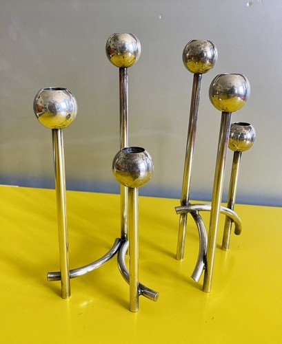Paire bougeoirs bauhaus - paire,
