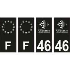 46 Lot logo noir autocollant