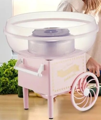 Pink cotton candy machine - candy,