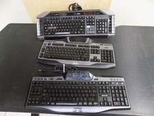 Lot of 3 gaming keyboards logitech and saitek g510 g15 and eclipse