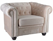 Chesterfield Fauteuil Velours