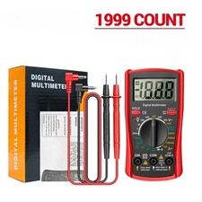 Multimètre Numérique Rouge Portable Testeur AC DC Ampèremètre Ohmmètre Outil