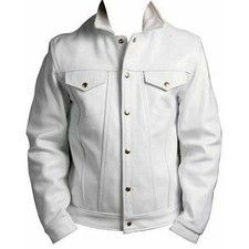 Homme Cuir Camionneur Veste