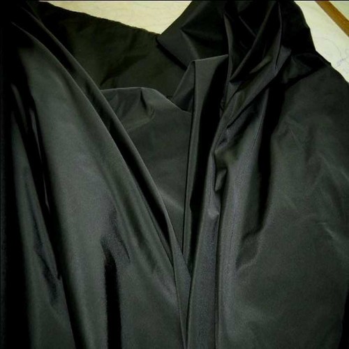 Tissu taffetas noir - , en
