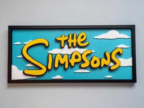Plaque logo simpsons 3d - logo,