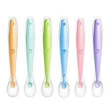 PandaEar Cuillères en Silicone pour bébé Enfants, Lot de 6 Cuillère à soupe a...