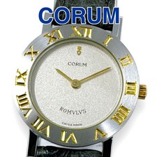 Corum Romulus Women's Gray Leather Quartz Watch Used