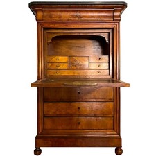 1840's Louis Philippe French Walnut Secrétaire Abattant