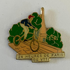 100 - Pin's CYCLING - 24 HOURS OF PARIS MOUNTAIN BIKE - EIFFEL TOWER