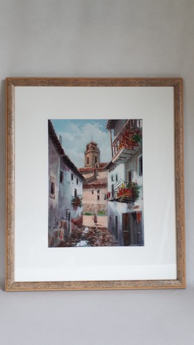 Huile sur carton rue de - huile,