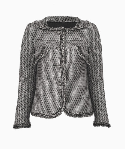 Chanel veste tweed noir - en, et