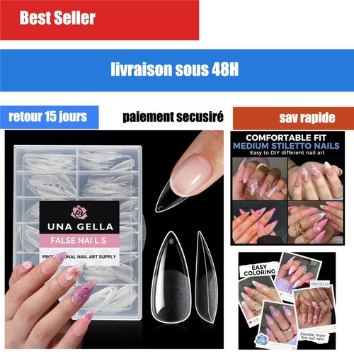 Capsules ongles stiletto