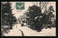 Old postcard Dreux, Une vue dans le Parc 1910 