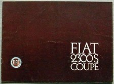 FIAT 2300S COUPE Car Sales Brochure c1964 #2284