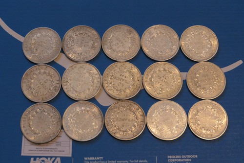 Lot pieces francs argent - lot,