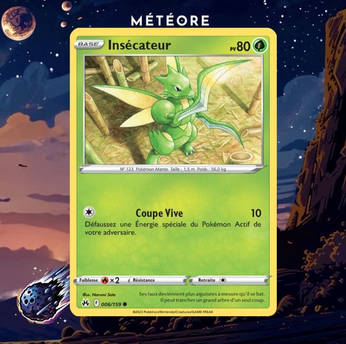 Carte pokémon insécateur - carte,