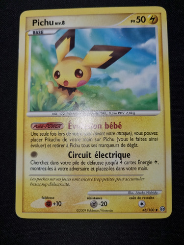 100 pichu carte - pichu, pokémon