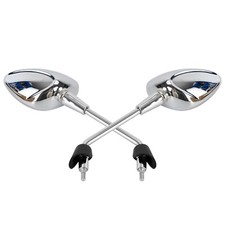 Rétroviseur paire mirroirs chrome pour Piaggio Vespa Sprint 50 125 150 2014+