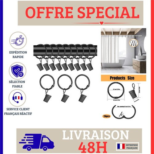 Anneaux rideaux avec pinces - rideaux,