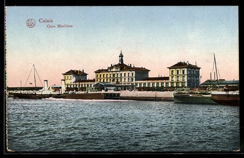 Cpa calais gare maritime - gare,