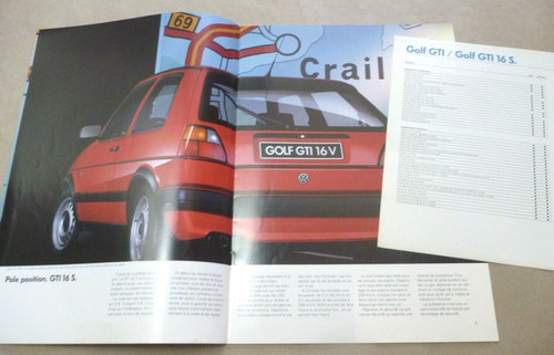 1987 golf gti 16s catalogue - golf,