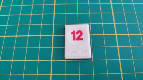 Tuile chiffre rouge - 12,