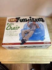 RARE Intex Air Furniture Vintage 1999 Inflatable Retro Chair. New! BLUE