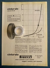 Rare 1954 PIRELLI Belted Advertising