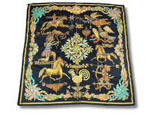 HERMÈS "Les Girouettes" Carré 90 Silk 100% Scarf by Joachim Metz Vintage