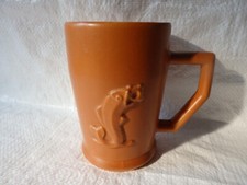 COLLECTION PICHET BOCK A BIERE D'ORVAL  BELGIQUE  VERRE CHOPE CERAMIQUE ORANGE