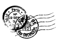 Cachet Postal Tampon Bois Noir