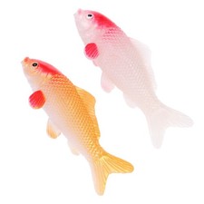  2 Pcs Plastic Gold Fish for