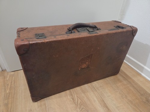 Ancienne valise fibrite - ancienne,
