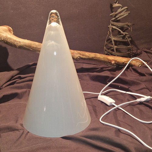 Lampe cône opaline - opaline, verrerie