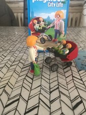 PLAYMOBIL 5573 MAMAN BEBE POUSSETTE JUMEAUX VILLE CITY LIFE vie quotidienne