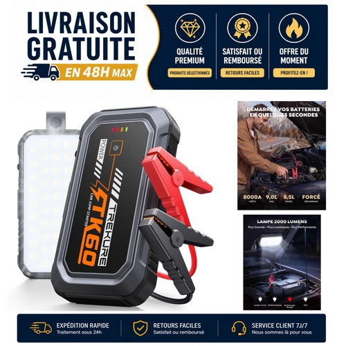 Booster batterie voiture - , 8000a