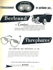 Advertising 0824 1954 Bertrand Parephares the pha sieve headlights