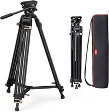 SmallRig 73" Pro Camera Tripod, Heavy-Duty Video Tripod w/ Manfrotto QR Plate